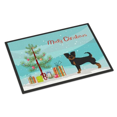 Carolines Treasures 24 x 36 in. Black & Tan Chion Christmas Tree Indoor or Outdoor Mat CK3813JMAT